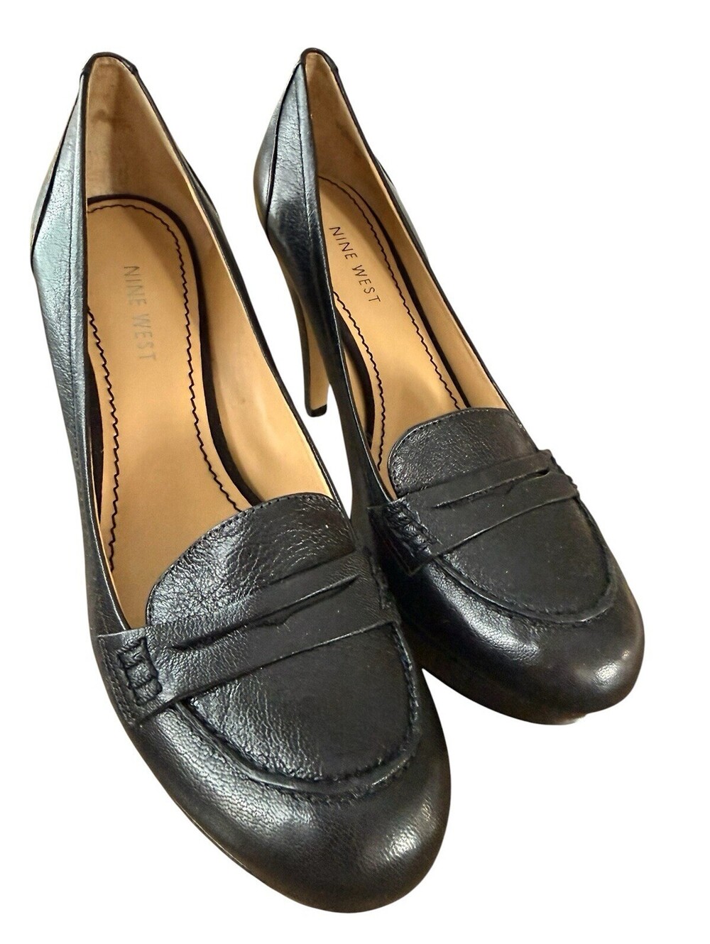 Nine West Stiletto Heels Abalene Size 8    4.5” Heels Comes With Box Leather